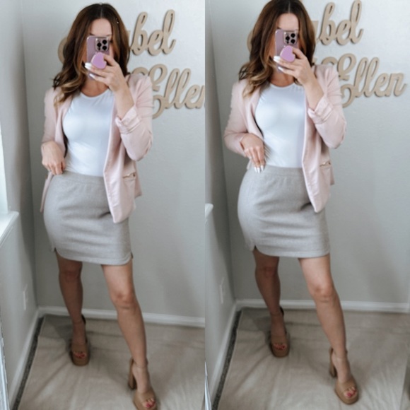 J.Crew preppy aesthetic beige wool blend lined mini skirt size 2 - Picture 1 of 5